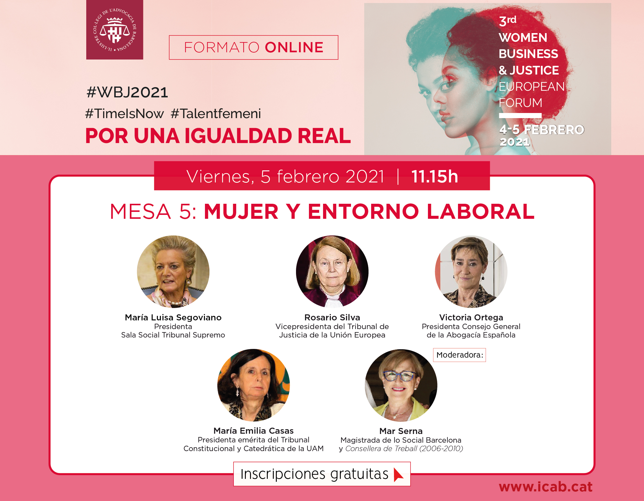 3rd Women Business & Justice European Forum. Per una Igualtat Real (Taula 4)