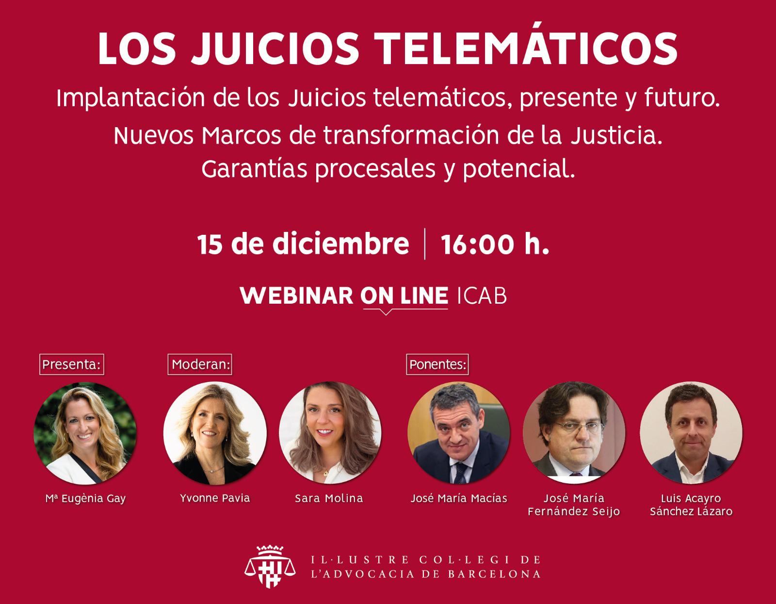Webinar: Los Juicios telemáticos