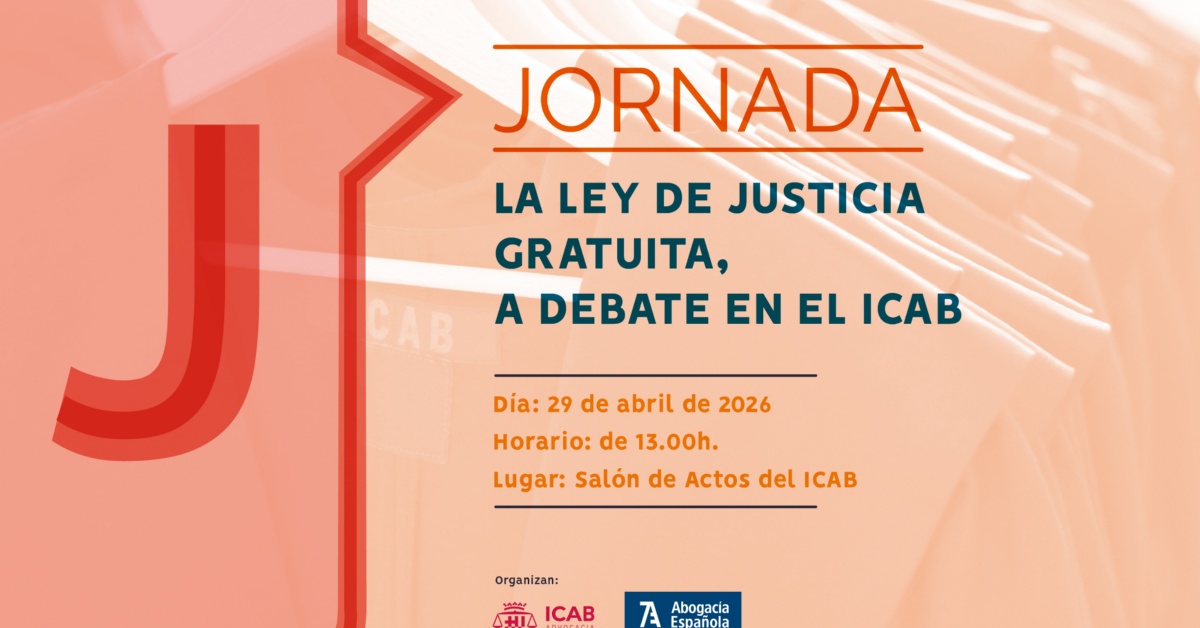 Jornada sobre La Ley de Justicia Gratuita, a debate en el ICAB