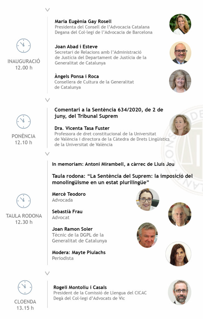 Programa Jornada Us Llengua CICAC 2020